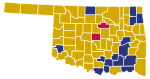 Oklahoma Republican Presidential Caucuses Election Results by County, 2016