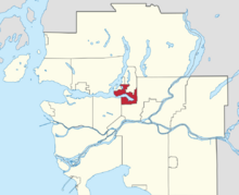 Location of Port Moody in Metro Vancouver