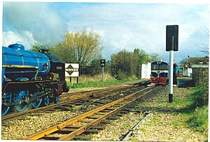 Romney Hythe and Dmychurch trains at Dymchurch