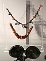 Sabini adriatici, ornamenti dalla tomba femminile 33 di case pecci (tortoreto), 810-700 ac ca., collana con pendenti a occhiali e fibula