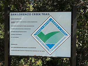 San Lorenzo Creek Trail sign Hayward