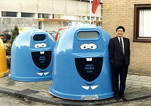 Sorted waste containers in Taiwan