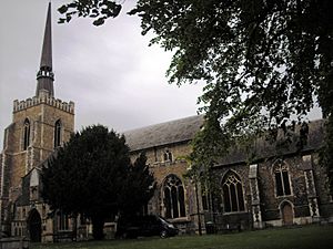 St Peter and St Mary's church, Stowmarket - from south.JPG