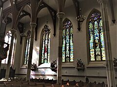 Stained Glass left, Cathedral of St. John the Baptist (Paterson, New Jersey)