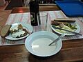 The meal in Belorussian cafe in Vitebsk.