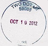 Two Dot Montana postmark