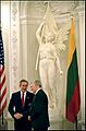 Valdas Adamkus and George W. Bush in Vilnius, Lithuania (2002)