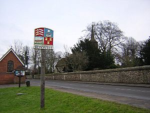 Village sign and church, Roxwell - geograph.org.uk - 105090.jpg