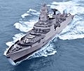 Visakhapatnam (D66) - P15B destroyer of Indian Navy during sea trials