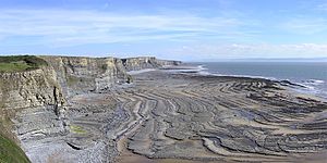 Wavecut platform southerndown pano