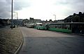 West Yorkshire PTE buses Verona Green and Buttermilk livery in Brighouse bus station, West Yorkshire 10 April 1985