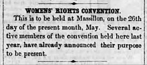 Women's Rights Convention in Summit County Beacon 12 May 1852