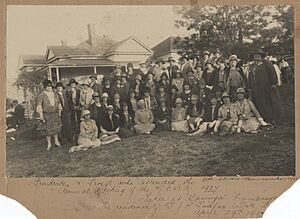 Women attending the annual meeting of the Queensland Country Women's Association at Cambooya 1927