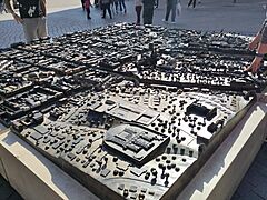 Zagreb city map on the plaza