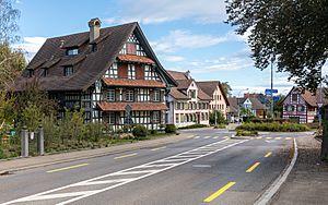 Zentraler Kreisverkehr in Kesswil