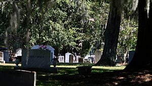 120925e 0507 Old White Meeting House Ruins and Cemetery Peer Thru Trees At Headstones