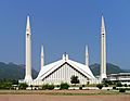 A view of Shah Faisal Mosque from adjoing yard.