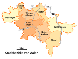 Aalen Stadtbezirke