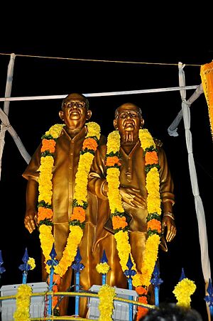 Bapu and Ramana gari Statue