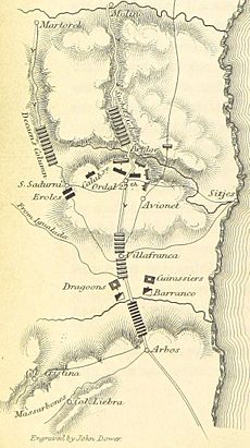 Battle of Ordal map