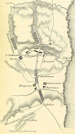 Battle of Ordal map