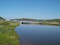 Betsie River emptying into Betsie Lake
