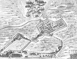 Map of the siege of Bredevoort 1597