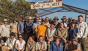 Bush Blitz team at Kiwirrkurra Indigenous Protected area in the Gibson Desert WA. 