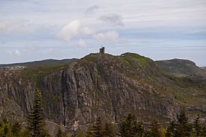 Cabot Tower, St. John's, Newfoundland, South facing side.jpg