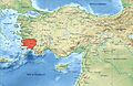Caria map Asia Minor