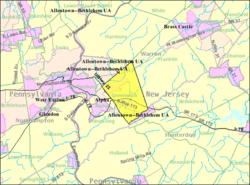 Census Bureau map of Greenwich Township, Warren County, New Jersey