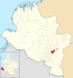 Location of the municipality and town of Yacuanquer in the Nariño Department of Colombia.