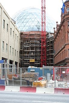 Construction of Victoria Centre Belfast