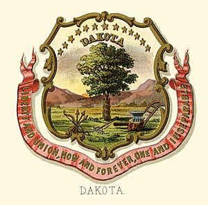 Dakota territory coat of arms (illustrated, 1876)