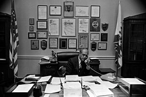 Edward Roybal speaking on the phone