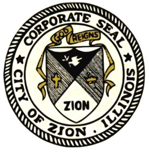 Former seal of Zion, Illinois (vect)