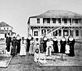 Gibson and Mother Marianne Cope