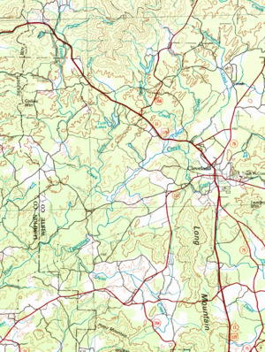 HUC 031300010502 and 504 topographic mapf