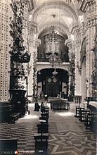 Interior of the Church of Santa Prisca de Taxco in 1920