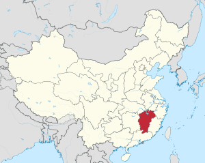 Jiangxi in China (+all claims hatched)