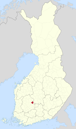 Location of Juupajoki in Finland