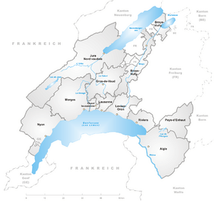 Future districts of Canton Vaud