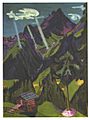 Kirchner - Bündner Landschaft mit Sonnenstrahlen