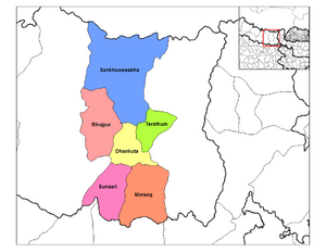 Location of Morang in Koshi Zone