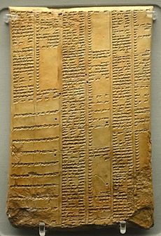 Library of Ashurbanipal synonym list tablet