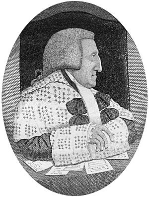 Engraving of Lord Eskgrove, seated and wearing gowns of office.