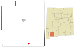 Location of Columbus, New Mexico