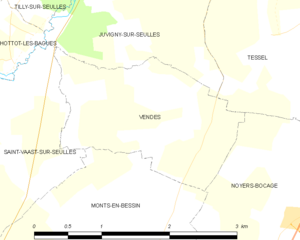 Map commune FR insee code 14734