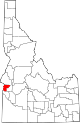 State map highlighting Payette County