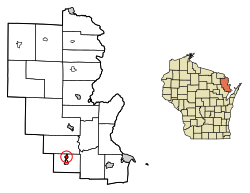 Location of Pound in Marinette County, Wisconsin.